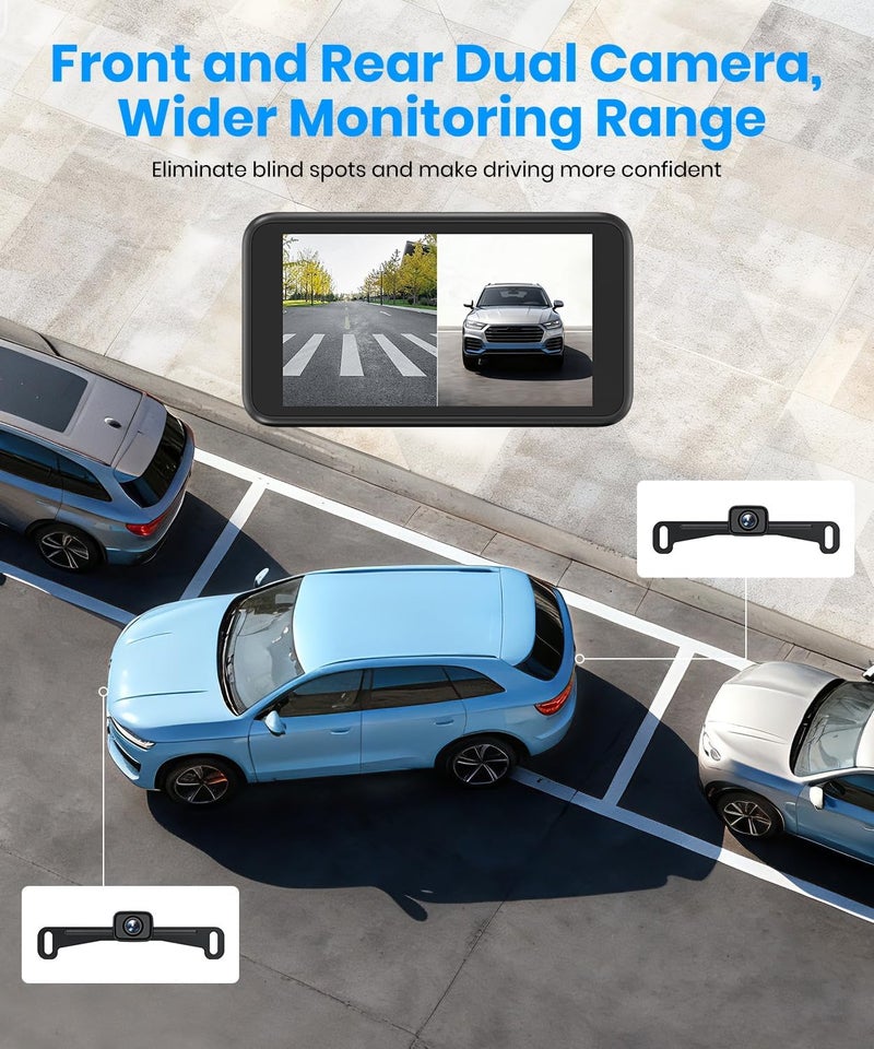 AUTO-VOX Wireless Backup Camera:1080P HD Dual-Channel Monitor, Easy Installation,Stable Digital Transmission Signal,IP69K Waterproof Night Vision Back Up Camera for Truck,SUV,Car,Vans - Image 2